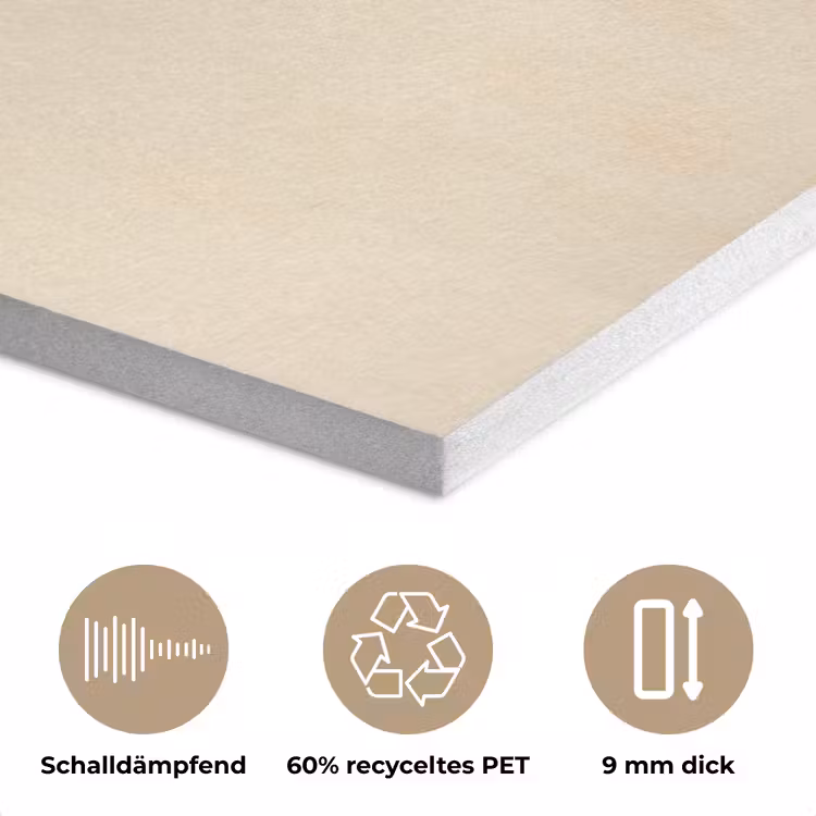 Bladeren - Gestreept - Stengel - Beige PET vilt klein -closeup_DE