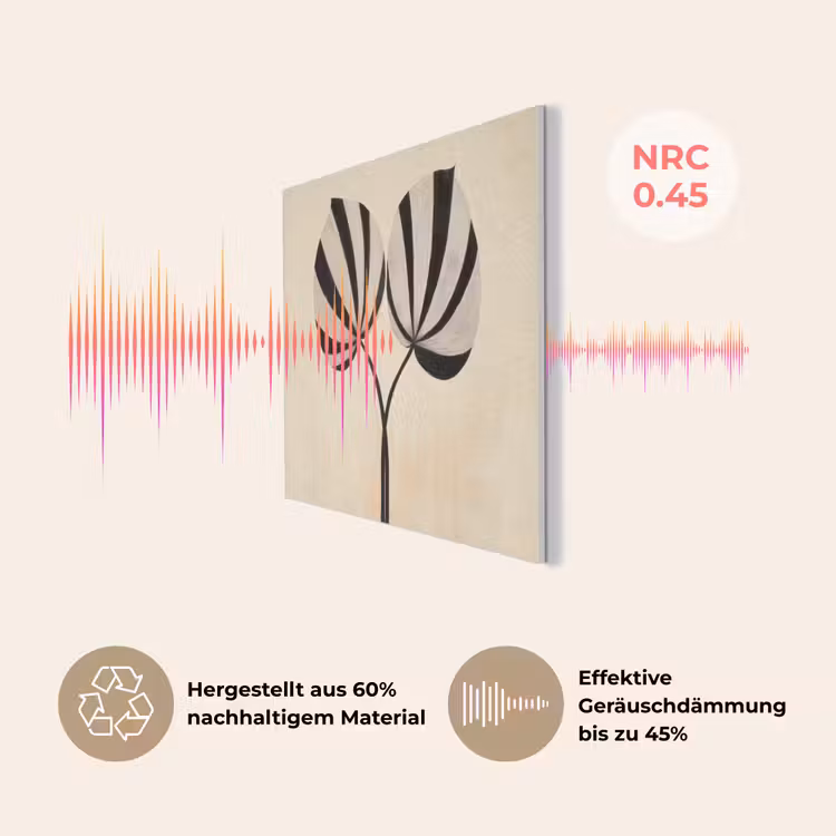 Bladeren - Gestreept - Stengel - Beige PET vilt klein -USP_DE
