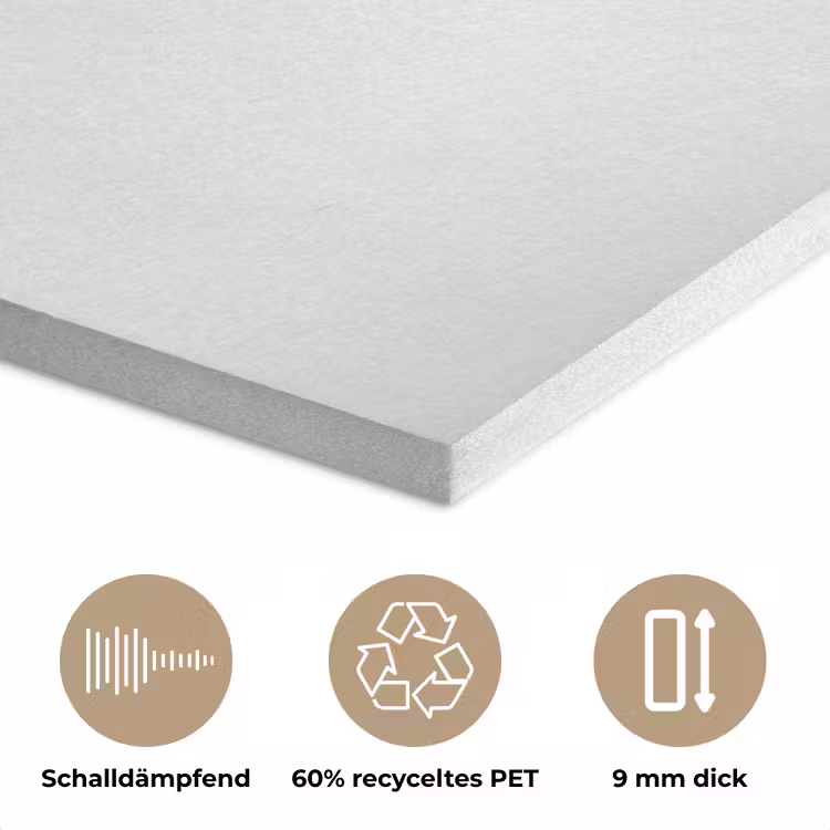 Bladeren - Zwart - Lotusbloem - Minimalitisch PET vilt klein -closeup_DE