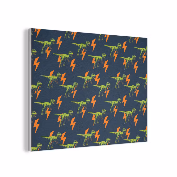 Bliksemschichten - Oranje - Dinosaurussen PET vilt klein -3d