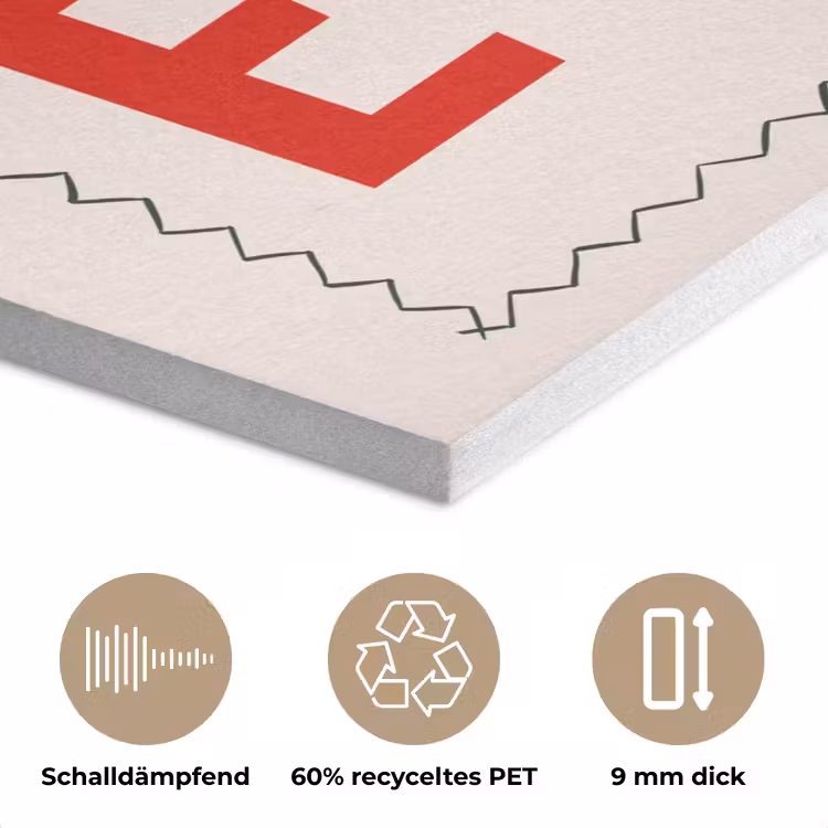 Blokletters - Rood - Kartelrand PET vilt klein -closeup_DE