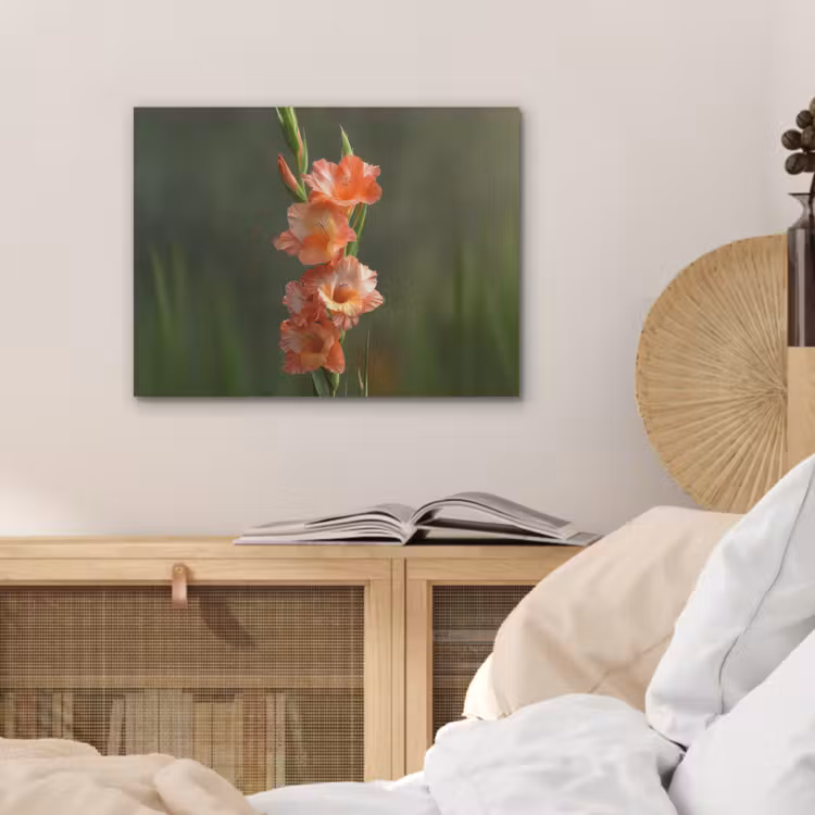 Bloem - Gladiolen - Zalmroze PET vilt klein -sfeer3