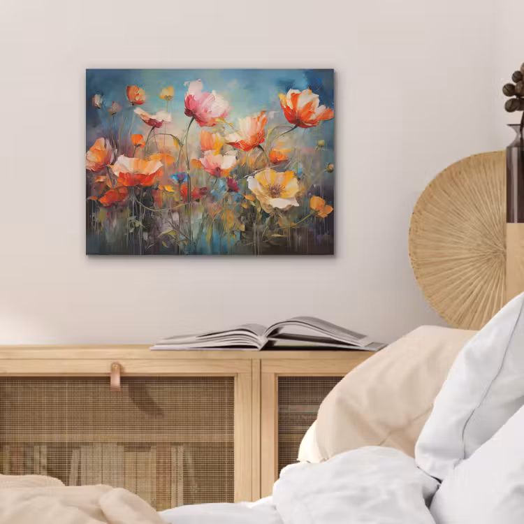 Bloemen - Watercolor - Kunst - Botanisch - Natuur PET vilt klein -sfeer3