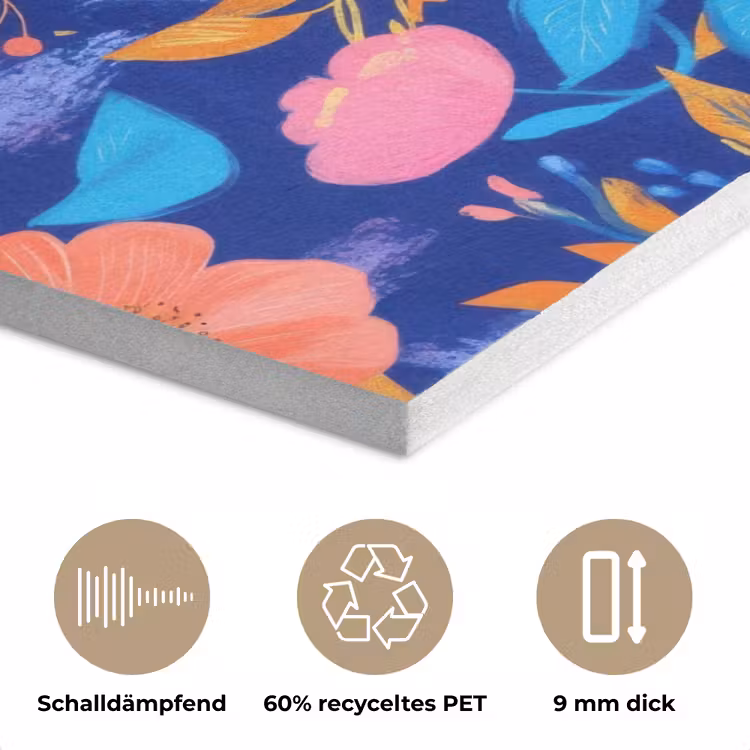 Bloemen - Blauw - Roze PET vilt klein -closeup_DE