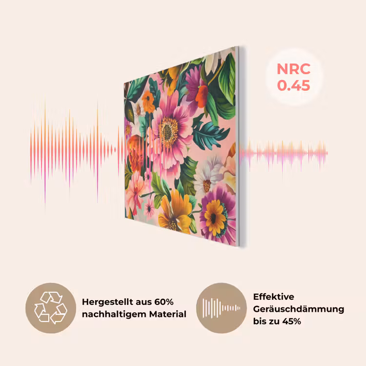 Bloemen - Kleurrijk - Roze PET vilt klein -USP_DE
