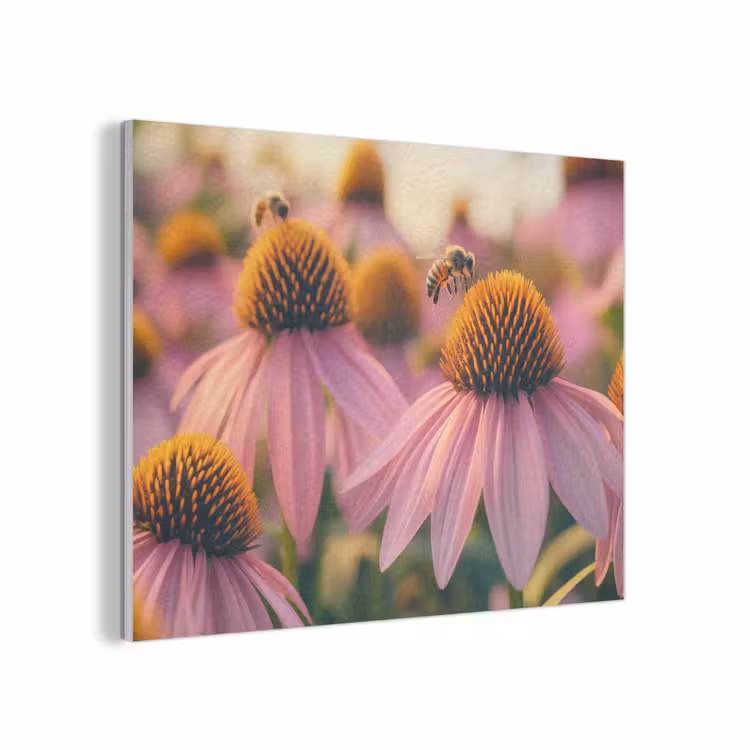 Bloemen - Paars - Bijen PET vilt klein -3d