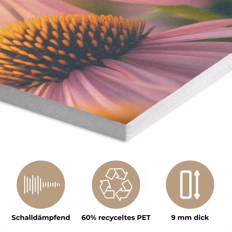 Bloemen - Paars - Bijen PET vilt klein -closeup_DE