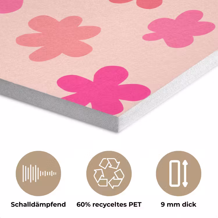 Bloemen - Patroon - Roze PET vilt klein -closeup_DE