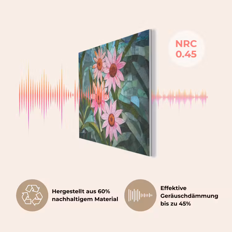 Bloemen - Roze - Glasmozaïek PET vilt klein -USP_DE