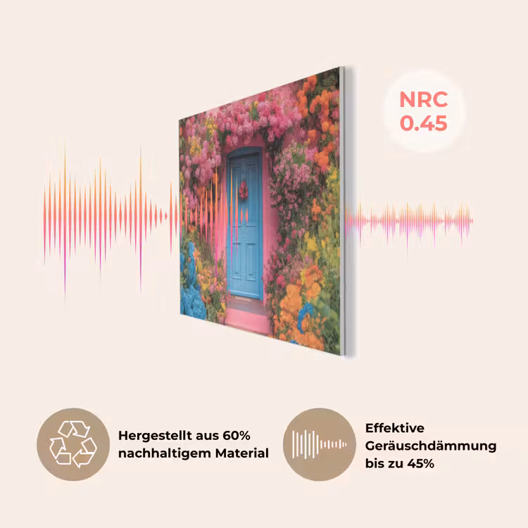 Bloemen - Deur - Roze PET vilt klein -USP_DE