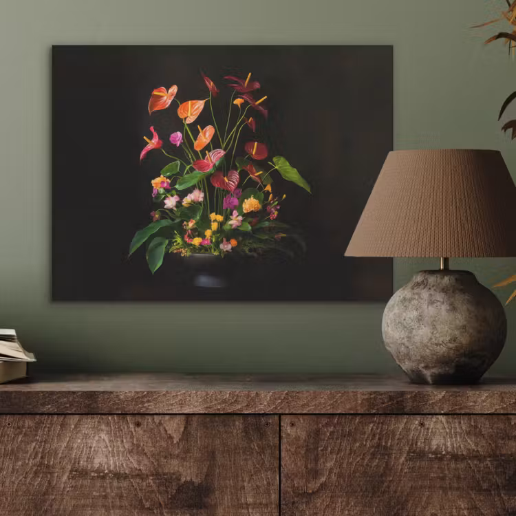 Bloemen - Vaas - Kleurrijk PET vilt klein -sfeer2