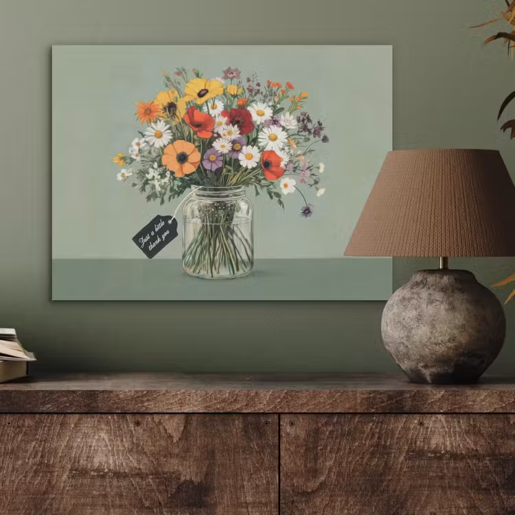 Bloemen - Vaas - Kaartje PET vilt klein -sfeer2