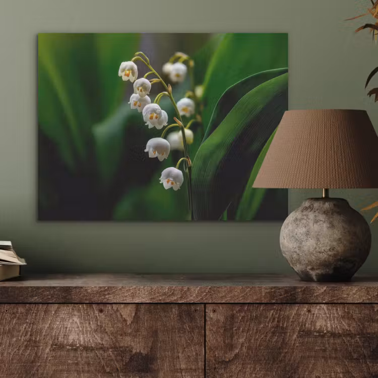 Bloemen - Wit - Bladeren - Lelietjes PET vilt klein -sfeer2