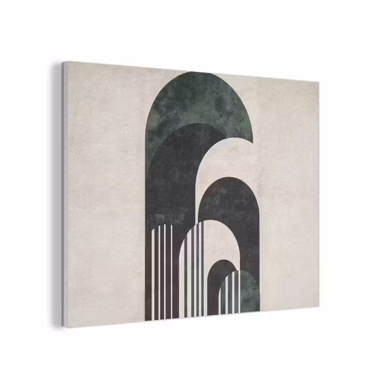 Bogen - Donkergroen - Lijnen PET vilt klein -3d