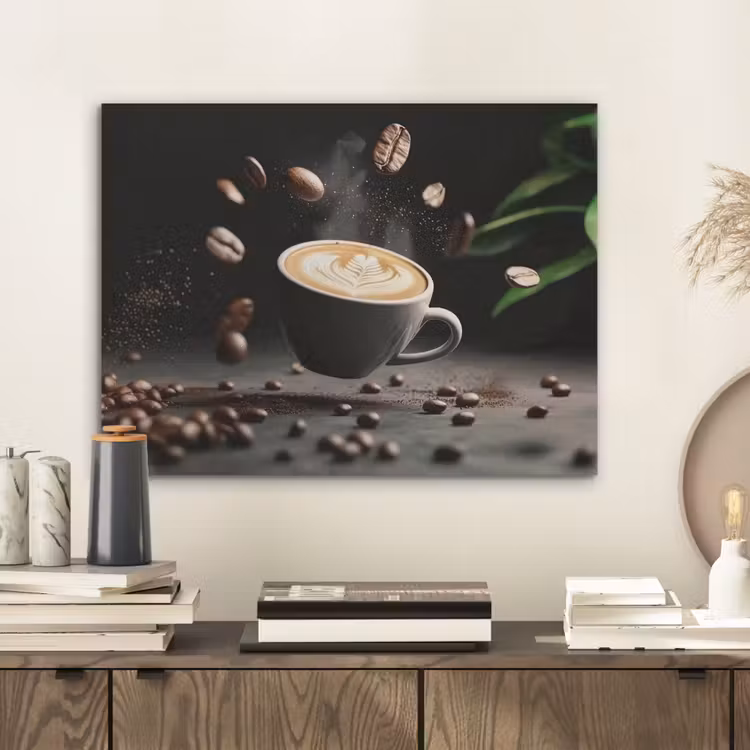 Cappuccino - Kop - Bonen - Bruin PET vilt klein -sfeer1