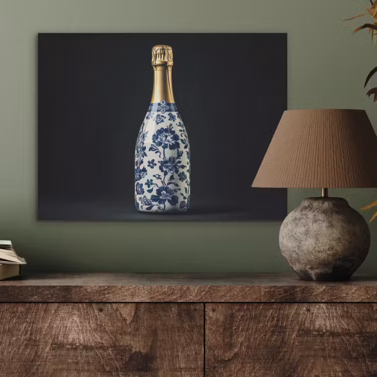 Champagne - Bloemen - Goud - Chique PET vilt klein -sfeer2