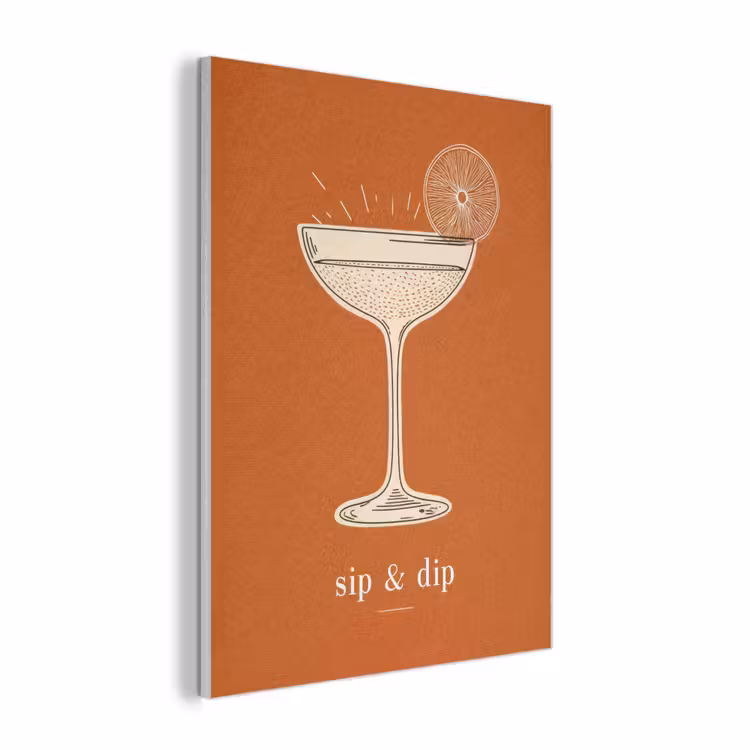 Cocktail - Oranje - Zomer - Quote PET vilt klein -3d