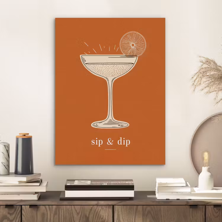 Cocktail - Oranje - Zomer - Quote PET vilt klein -sfeer1