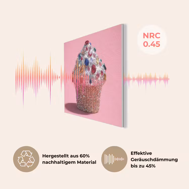 Cupcake - Kleurrijk - Edelstenen PET vilt klein -USP_DE