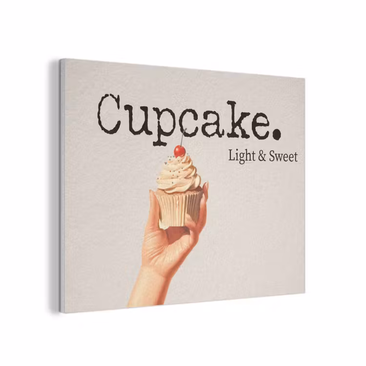 Cupcake - Zoet - Kers PET vilt klein -3d