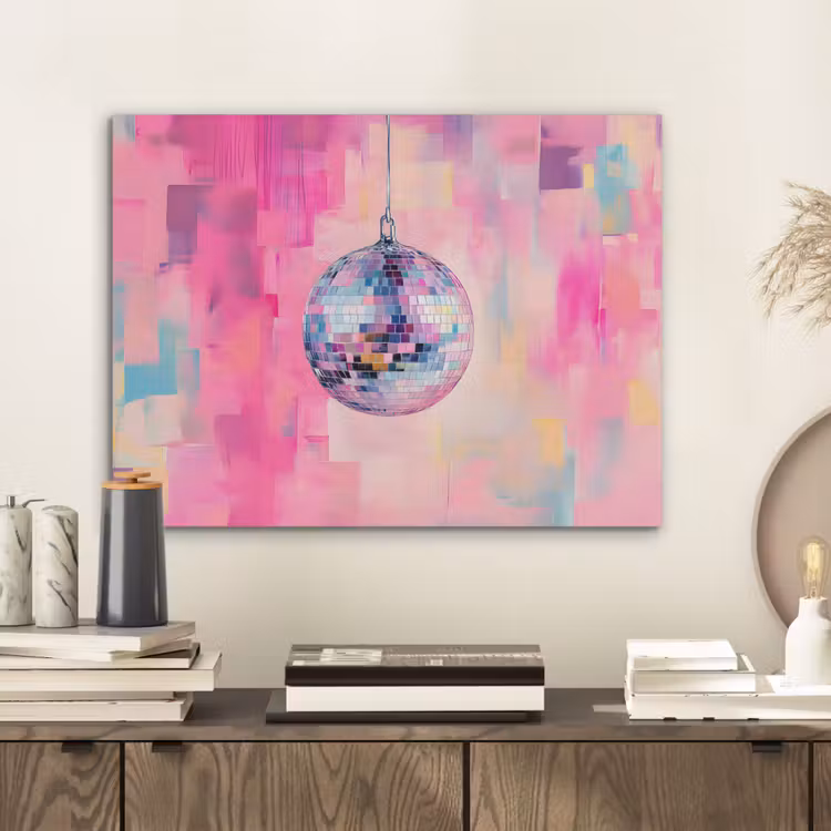 Discobal - Pink - Verf PET vilt klein -sfeer1