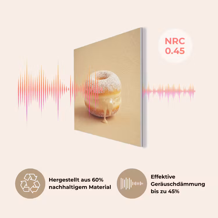 Donut - Romig - Poedersuiker - Beige PET vilt klein -USP_DE