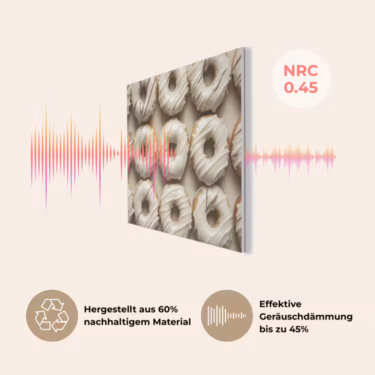 Donuts - Chocolade - Wit - Beige PET vilt klein -USP_DE