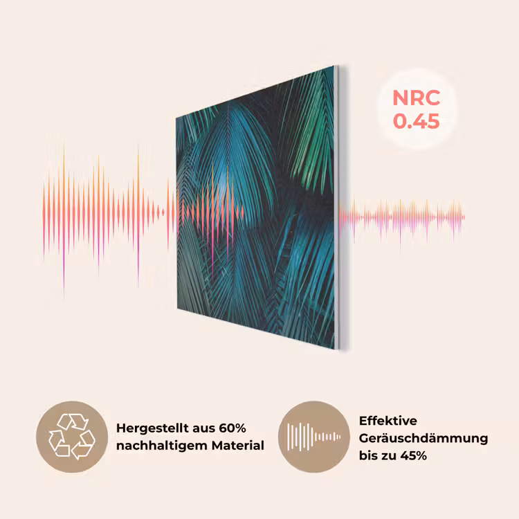 Inductie mat - Jungle - Inductie beschermer - Palmblad - Natuur PET vilt klein -USP_DE