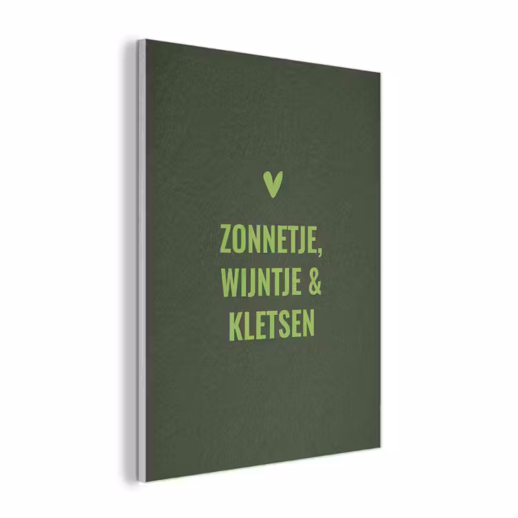 Donkergroen - Quote - Zon - Zomer PET vilt klein -3d