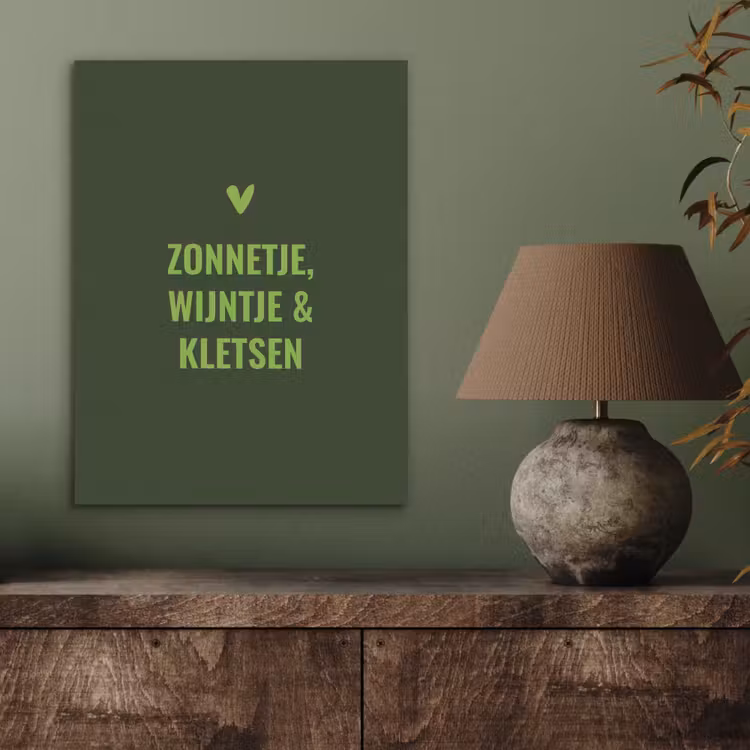 Donkergroen - Quote - Zon - Zomer PET vilt klein -sfeer2