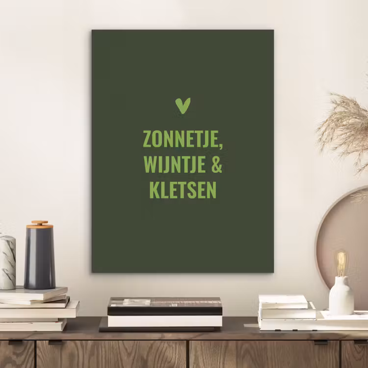 Donkergroen - Quote - Zon - Zomer PET vilt klein -sfeer1