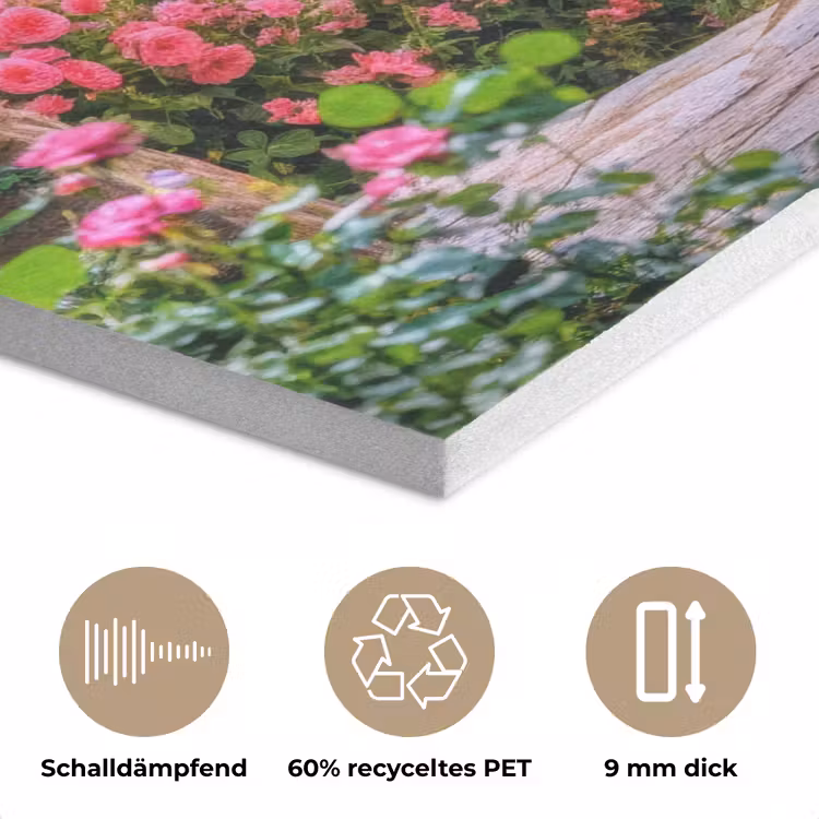 Doorkijk - Vuurtoren - Bloemen - Uitzicht PET vilt klein -closeup_DE