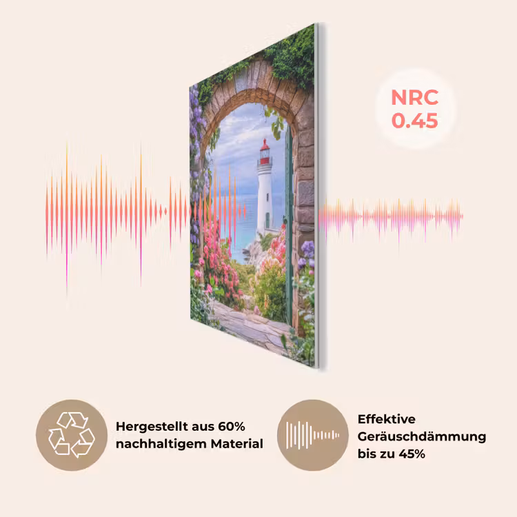 Doorkijk - Vuurtoren - Bloemen - Uitzicht PET vilt klein -USP_DE