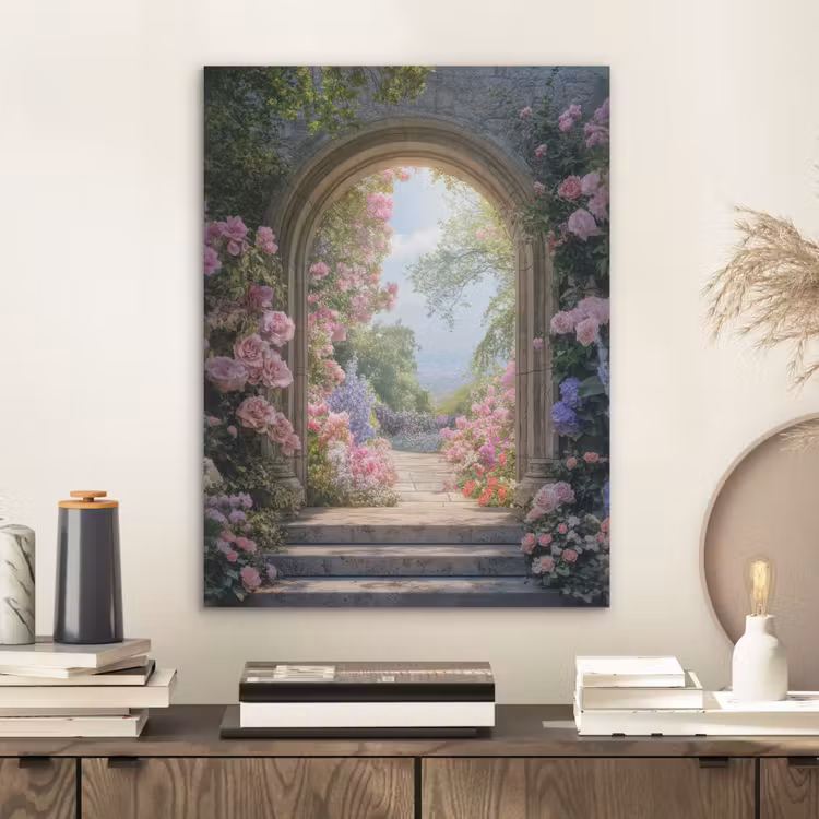 Doorkijk - Rozen - Vintage - Bloemen PET vilt klein -sfeer1