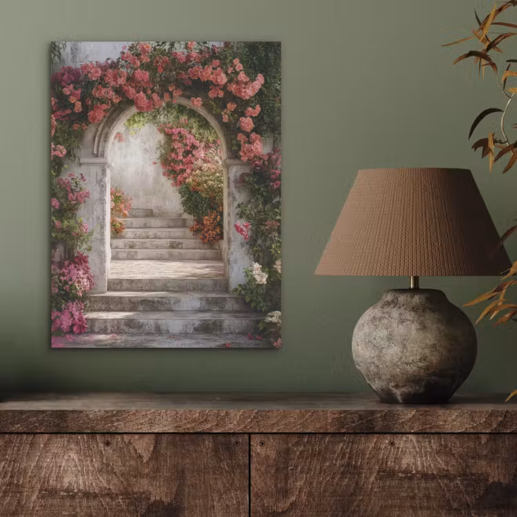 Doorkijk - Rozen - Vintage - Poort PET vilt klein -sfeer2