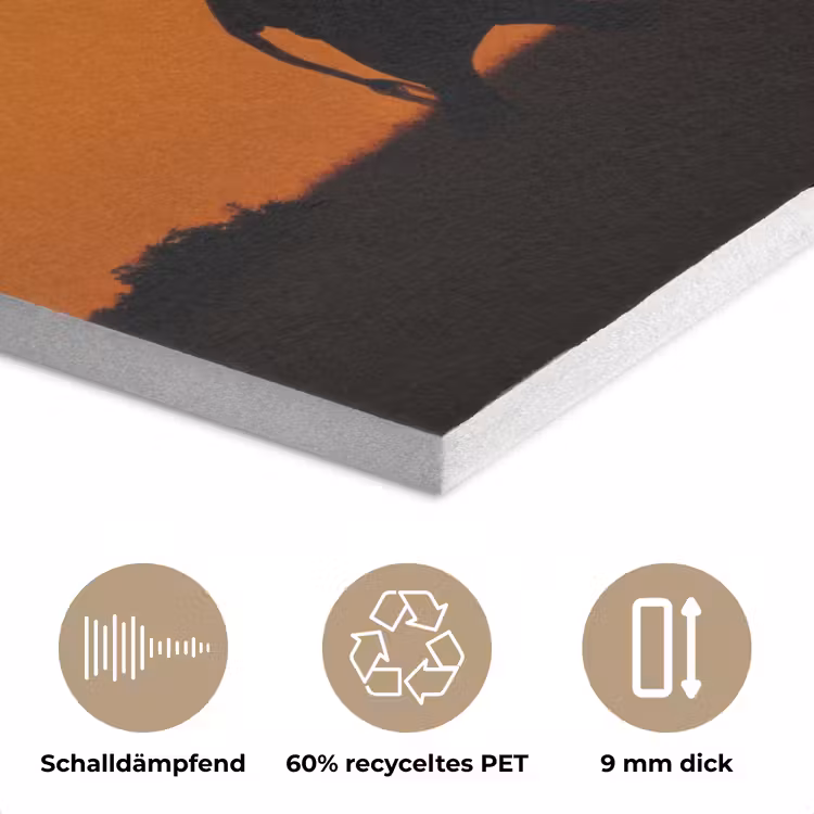 Olifanten - Savanne - Zonsondergang PET vilt middel -closeup_DE
