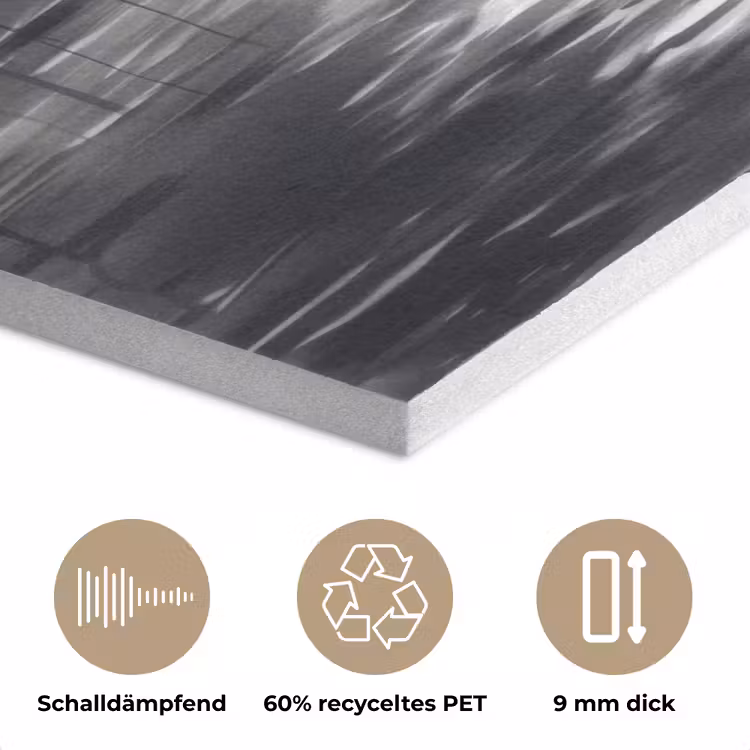 Eenden - Waterlelies - Riet - Zwart PET vilt klein -closeup_DE