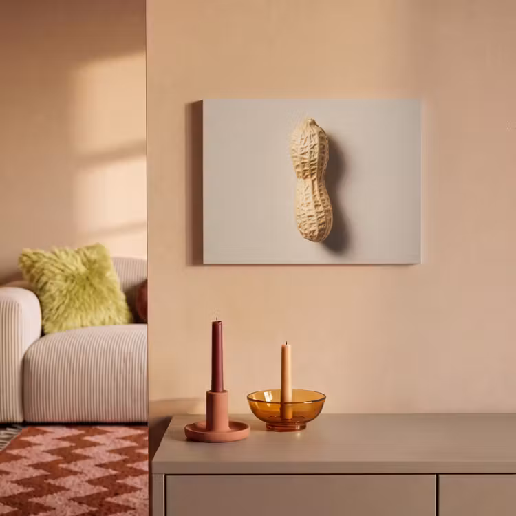 Pinda - Ruw - Beige PET vilt klein -sfeer1