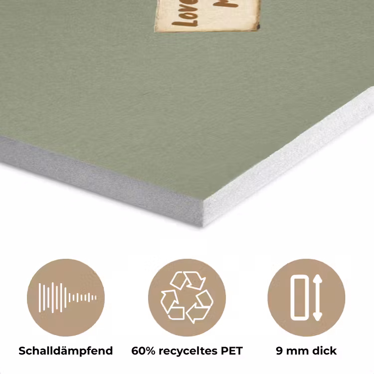 Lint - Boeket - Groen - Quote PET vilt klein -closeup_DE
