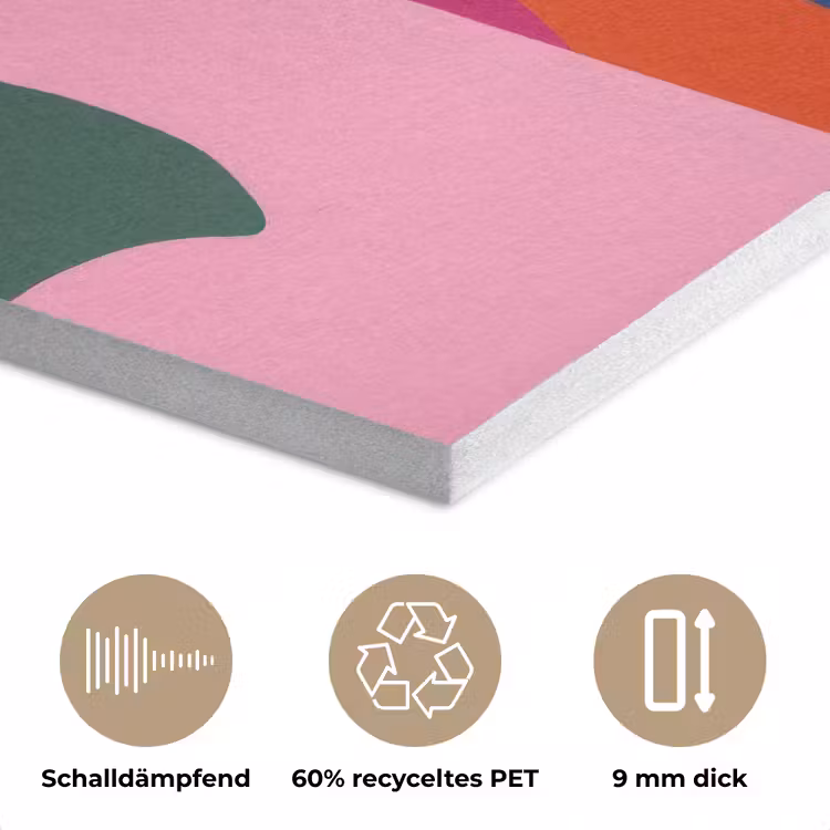 Kleurvakken - Recht - Rond - Abstract PET vilt klein -closeup_DE