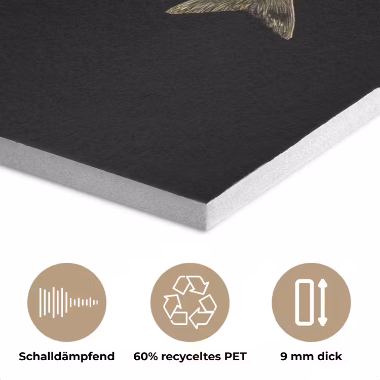 Vissen - Goud - Zwart PET vilt klein -closeup_DE