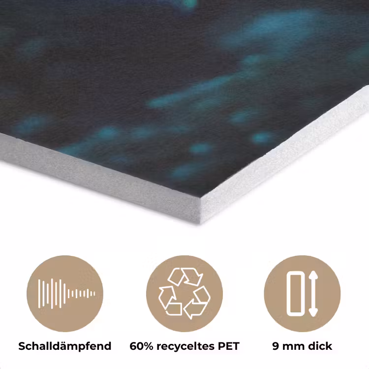 Vis - Stippen - Koraal - Blauw PET vilt klein -closeup_DE