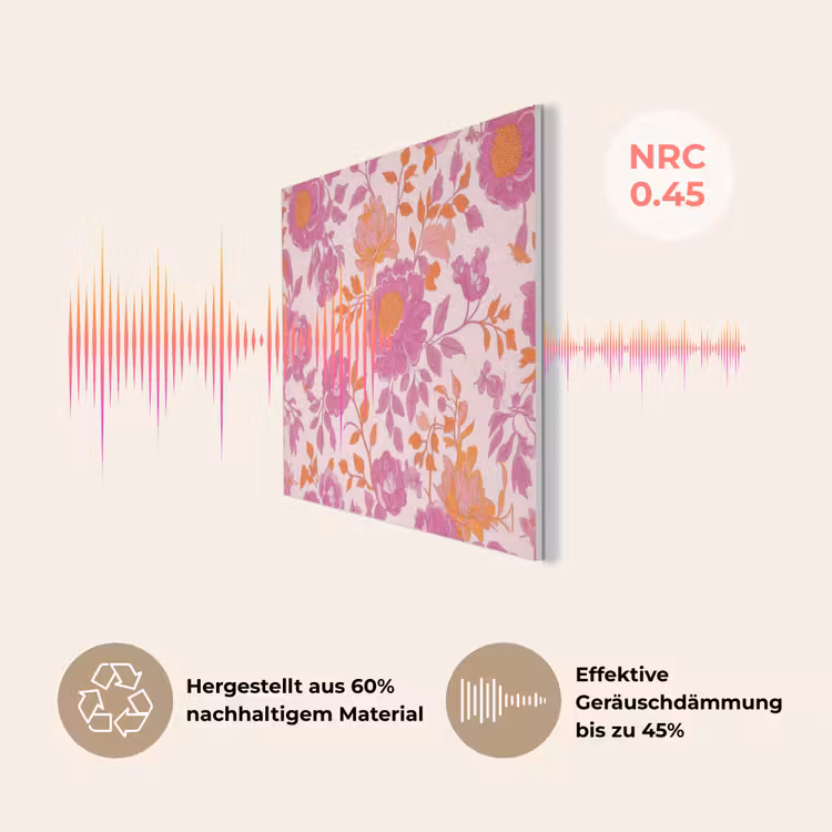 Bloemenpatroon - Roze - Oranje - Bloemen PET vilt klein -USP_DE