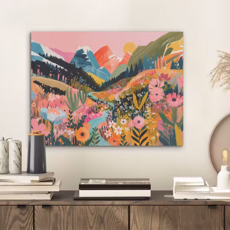 Rivier - Diepte - Bloemen PET vilt klein -sfeer1
