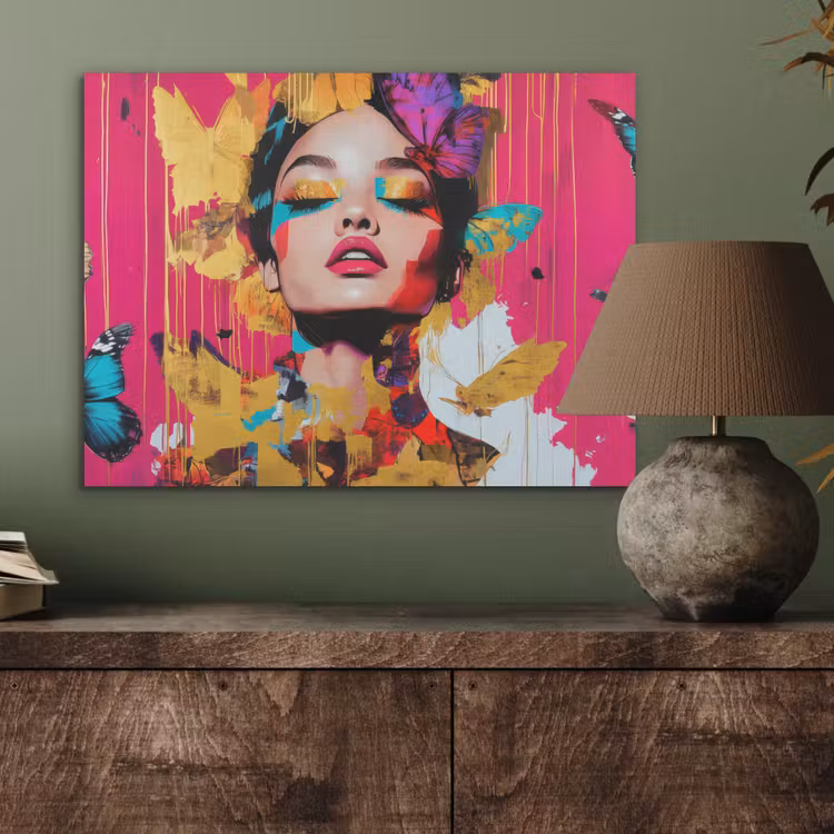 Vrouw - Abstract - Kleurrijk PET vilt klein -sfeer2