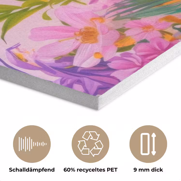Vrouw - Abstract - Cirkel - Bloemen PET vilt klein -closeup_DE