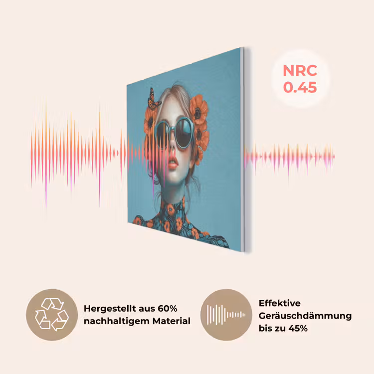 Vrouw - Blauw - Vlinder - Bloemen - Aesthetic PET vilt klein -USP_DE
