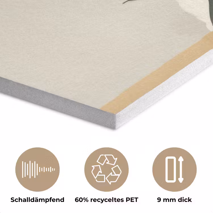 Vrouw - Bloem - Geel - Minimalistisch PET vilt klein -closeup_DE