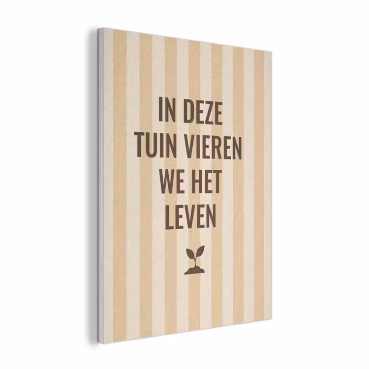 Tuin - Quote - Strepen - Zomer PET vilt klein -3d