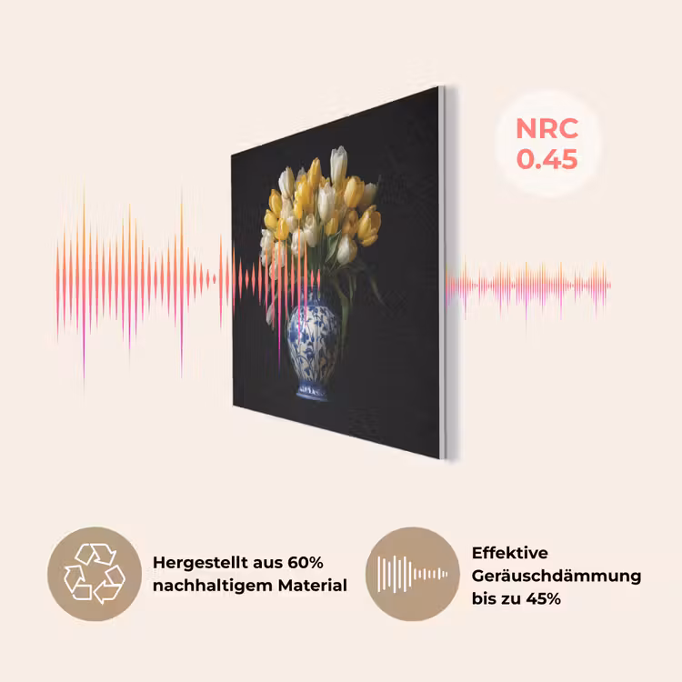 Geel - Tulpen - Vaas - Bloemen PET vilt klein -USP_DE